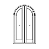 Full-view archtop double door
Unit Dimension 63-3/4" x 111-1/2"
Door Dimension 29" x 107"
Panels - none
Glazing - IG